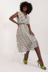 Pleated flared cut summer dress