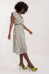 Pleated flared cut summer dress