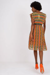 Pleated flared cut summer dress