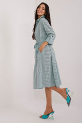 3/4 Sleeves flared cut shirt day dress