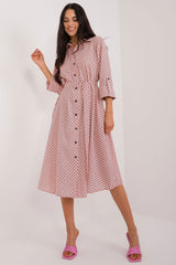 3/4 Sleeves flared cut shirt day dress