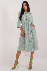 3/4 Sleeves flared cut shirt day dress