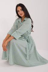 3/4 Sleeves flared cut shirt day dress