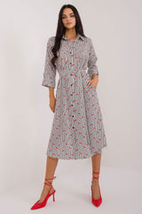 3/4 Sleeves flared cut shirt day dress