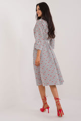 3/4 Sleeves flared cut shirt day dress