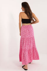 Long floral print maxi skirt