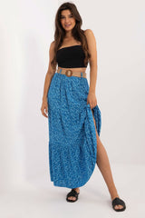 Long floral print maxi skirt