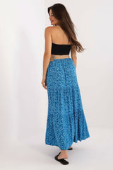 Long floral print maxi skirt