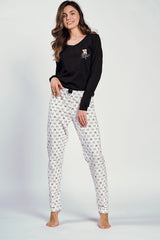 Long-sleeved delicate print pyjama set