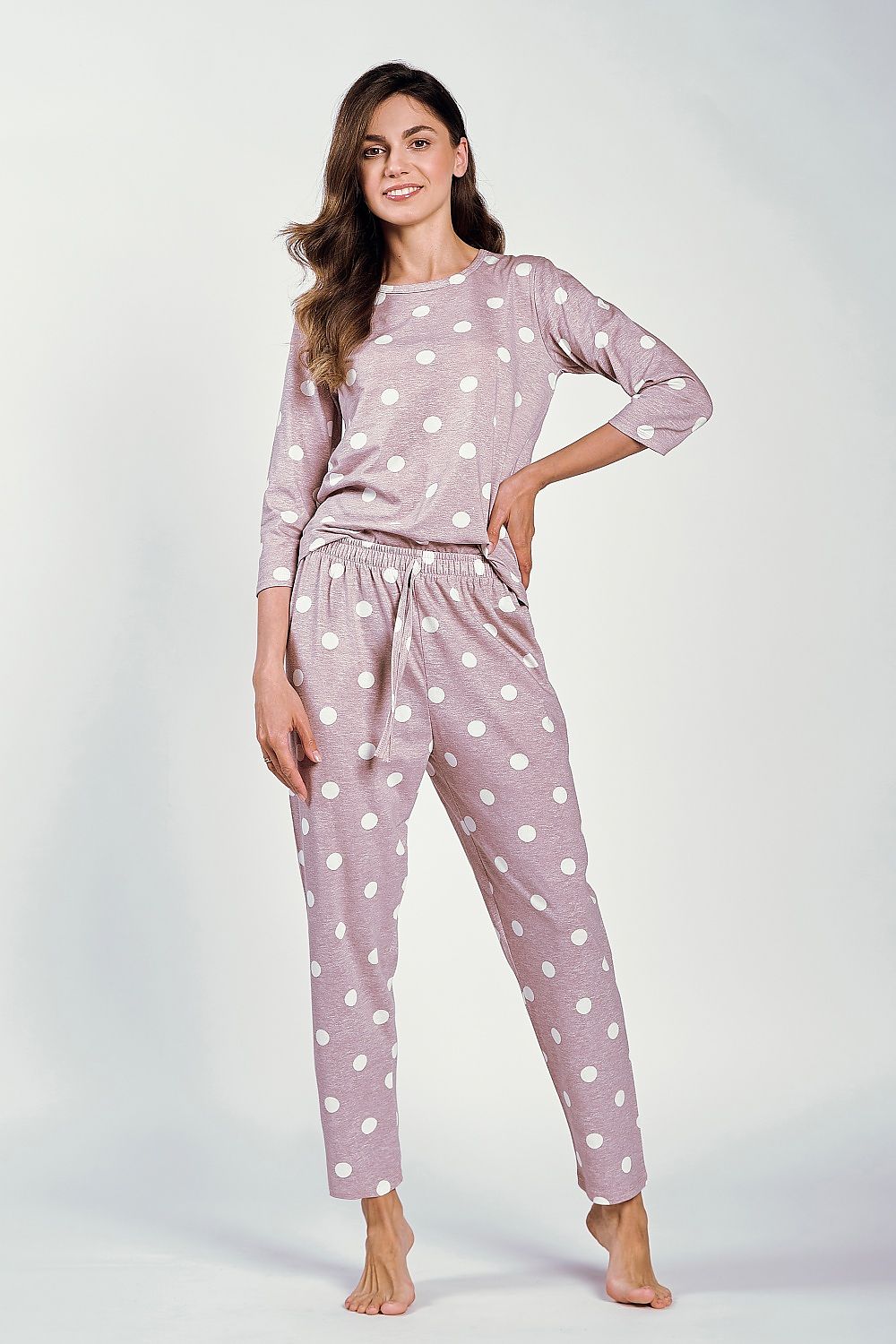 3/4 sleeves blouse loose pyjama set