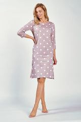 Loose printed fabric nightgown