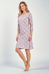 Loose printed fabric nightgown