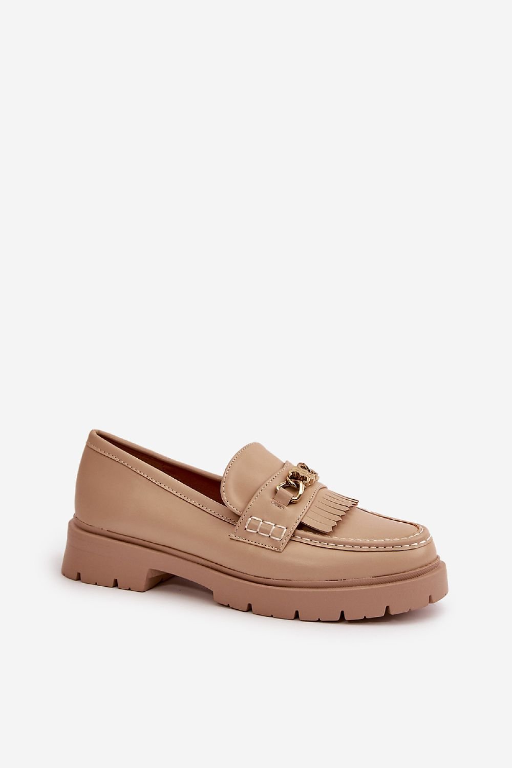 Rounded toes eco-leather moccasin