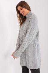 Daily varied texture turtleneck dress