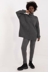 Long turtleneck sweater and pants set