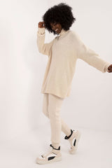 Long turtleneck sweater and pants set