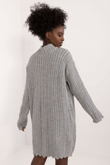 Mini knitted dress with a turtleneck