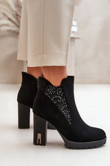 Women's ankle boots on a high heel