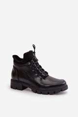 Low shaft eco-leather ankle boots