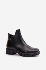 Jezzi eco-leather ankle boots