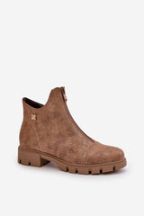 Jezzi eco-leather ankle boots