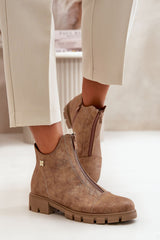 Jezzi eco-leather ankle boots