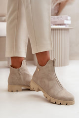 Jezzi eco-leather ankle boots