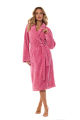 Pink  knee-length bathrobe