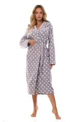 Bathrobe with a cute polka dot print