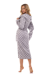 Bathrobe with a cute polka dot print