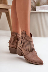 Elegant design ankle heel boots