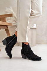 Pointy toes eco-suede heel ankle boots