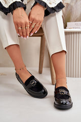 Stylish S.Barski mocassin with teddy bear buckle