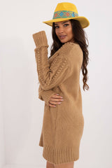 Long varied texture sweater