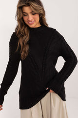 Long varied texture sweater