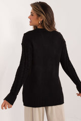 Long varied texture sweater