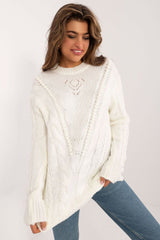 Long varied texture sweater