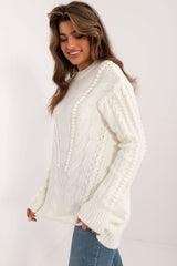 Long varied texture sweater