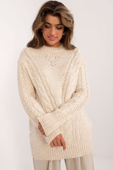 Long varied texture sweater