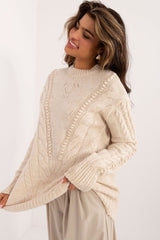 Long varied texture sweater