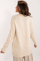 Long varied texture sweater