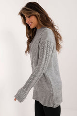 Long varied texture sweater