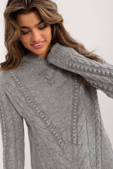 Long varied texture sweater