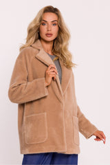 Women's teddy bear type fabric coat