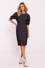 Elegant 7/8 length sleeves pencil dress