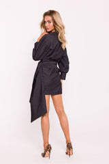 Stylish wrap-over style mini dress