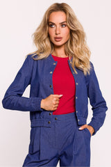 Stylish cotton fabric bomber jacket