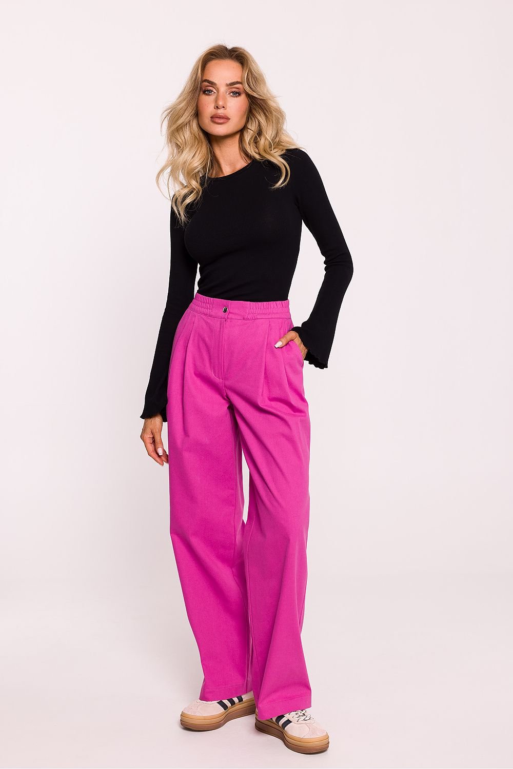 Stylish wide legs elegant pants