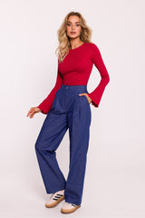 Stylish wide legs elegant pants