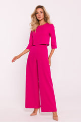 Stylish double-layered wide leg jumpsuit